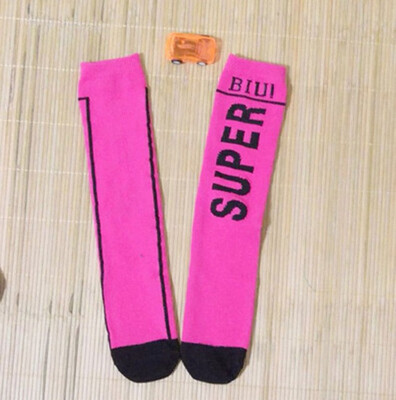 

2019 new childrens tide socks boys&girls SUPER letters in the tube socks cotton socks pile socks straight socks