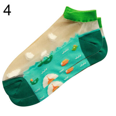 

Summer Women Marine Series Ultra Thin Transparent Low Cut Short Ankle Socks