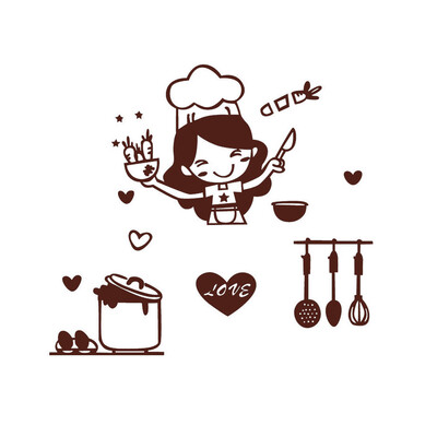 

〖Follure〗Kitchen Light Switch Sticker Cute Cook Vinyl Wall Decal Home Decor
