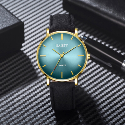 

Gobestart Fashion Simple Casual Mens Watch Business Leather With Strap Mens Watch