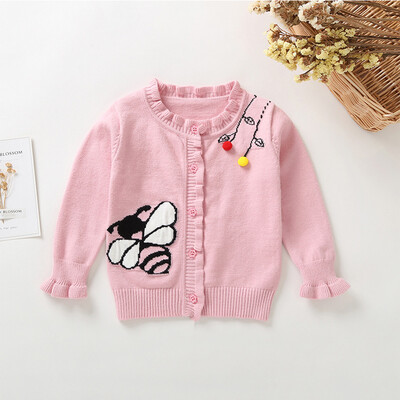 

Toddler Infant Baby Girls Honeybee Lace Sweater Sweatshirt Tops Loose Coat