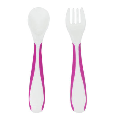 

2pcs PP Baby Tableware Set Fork Spoon Training Food Utensil Feeding Tool