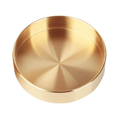 

Nordic Copper Round Storage Tray Metal Desktop Organizer Jewelry Holder