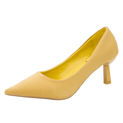 

Single - shoe women summer Korean version of fashion sexy pointy shallow heel high - heel womens work shoes