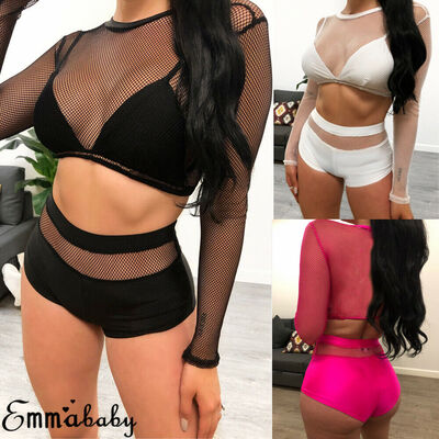 

Sexy Women Summer Fishnet Crochet Mesh Bikini Cover Up Swimwear Beach Bottoms