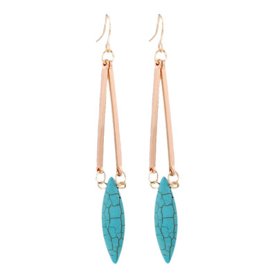 

Fashion simple metallic Turquoise Earrings Jewelry Simple Earrings