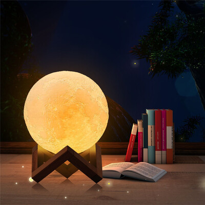 

3D LED Moon Lamp with USB Touch Control Charger