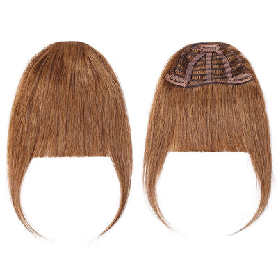 

Clips in Hair Bangs Fringe Air Fringe 100 Human Hair Extensions Clip On Bang Topper Straight Hairpieces