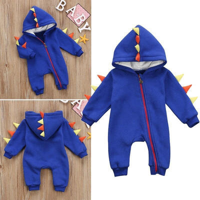 

Cartoon Newborn Baby Boy Girl Long Sleeve Hoodies Romper Costume Clothes 0-24M