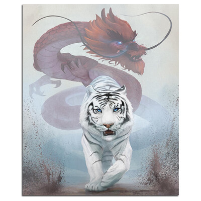 

Tiger&Dragon 5D DIY Diamond Painting Animals Full Square Diamond Embroidery Sale Picture of Rhinestones Mosaic Painting