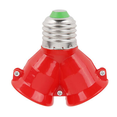

E27 to 2E27 Lamp Holder Converter Socket Y Shape Splitter Adapter Bulb Base