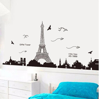

Siaonvr Eiffel Tower Removable Decor Environmentally Mural Wall Stickers Decal