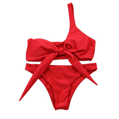 

Roseonmyhand Sexy Women Solid Color Print Bikini Bathing Suit Swimsuit Bandage Swimwear