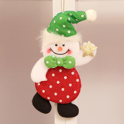 

Toponeto Christmas Ornaments Gift Santa Claus Snowman Tree Toy Doll Hang Decorations
