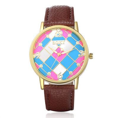 

SOXY Stylish Clock Brand Watch Women Quartz Watch Fashion Leather Watch Relogio Feminino Graffiti Wristwatch relojes para mujer