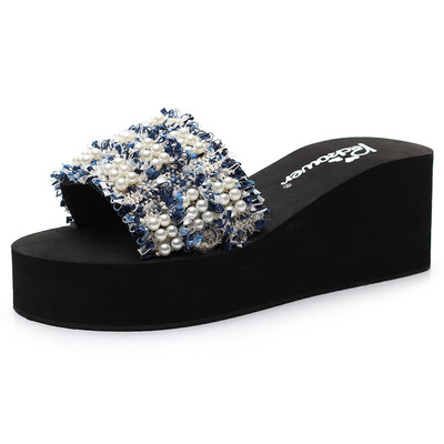 

Rose Women Girls Fashion Summer Wedges Bohemian Style Sandals Slippers Beach Shoes