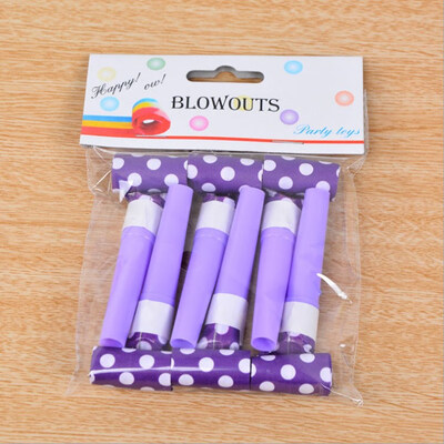 

FUNNYBUNNY Toys Party Pack of 6 Musical Blow Outs Birthday Party Favors New Years Party Noisemakers 6 Party Blowouts Whistles