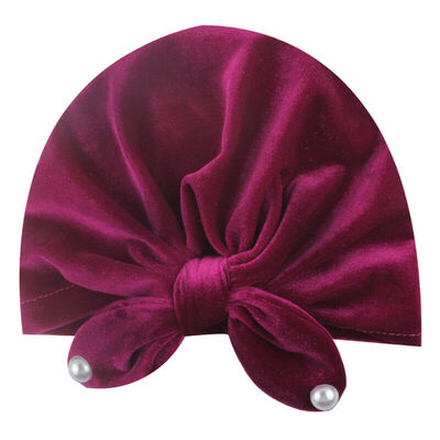 

Newborn Toddler Kids Baby Boys Girls Indian Turban Knot Velvet Beanie Hat Cap