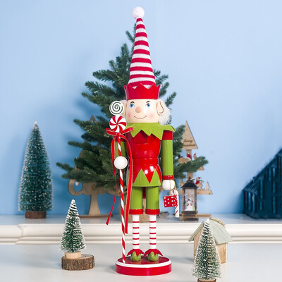 

Christmas Wooden Painted Cane Soldier Doll Ornaments Christmas Children Gift