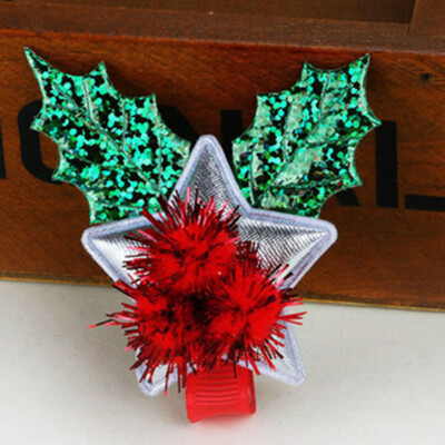 

Fashion Christmas Tree Hair Clip Children Bow knot Hairpins Kids Hair Girl Gift