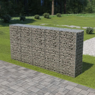 

Gabion Wall with Covers Galvanized Steel 118"x197"x59