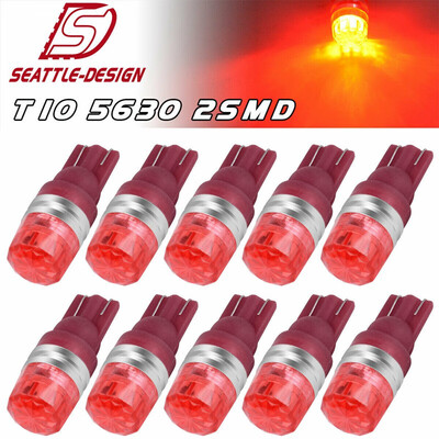 

10x Red T10 5630 LED Backup Reserve Dome Map Interior Light Bulb 168 192 194 921