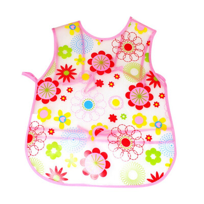 

Baby Aprons Kids Feed Food Baby Bibs Waterproof Cartoon Pattern EVA Transparent Feeding Clothes