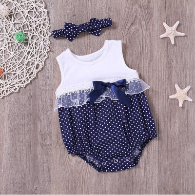 

Newborn Baby Girls Princess Lace Clothes Jumpsuit Romper Headband 2Pcs Outfit