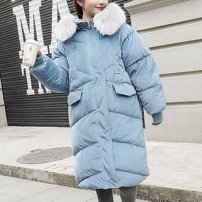 

Roseonmyhand Fashion Women Winter Warm Cotton Hooded Winter Long-Sleeved Overcoat