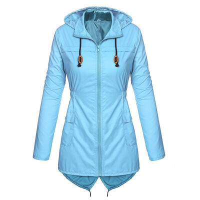 

Toponeto Womens Lightweight Hooded Raincoat Waterproof Active Outdoor Rain Jacket Coat