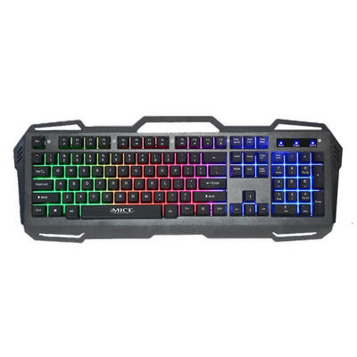 

IMice AK-400 Wired Gaming Keyboard 104 Keys Backlit Mechanical Feeling Metal Keyboard Suspension Key Caps For Desktop