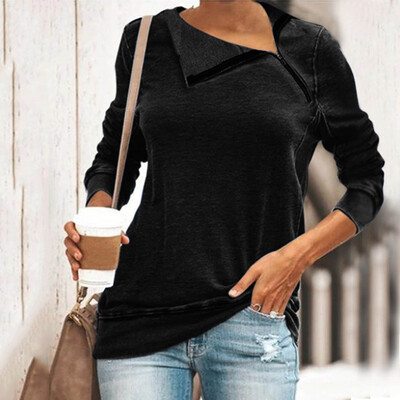 

Tailored Women Fashion Casual Solid Long Sleeve Hoodie Sweatshirt Tops Blouse