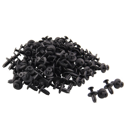

120PCSSet 6mm Car Durable Plastic Rivets Hole Dia Fastener Fender Bumper Push Pin Clips Clip
