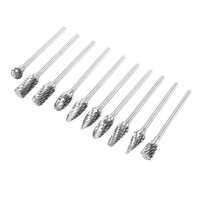 

Greensen 10pcs Tungsten Carbide Steel Burrs Rotary Files Metalworking Carving Tool Set 2356mm