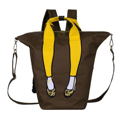 

Multifunction Women Mini Backpack Nylon High Heel Print Shoulder Bags