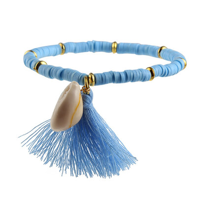 

1 Pcs Natural Shell Bracelet Hawaiian Boho Handmade Woven Seashell Wristbands Adjustable Bracelet