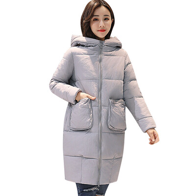 

Toponeto Women Winter Warm Faux Fur Hooded Thick Warm Slim Jacket Long Overcoat Coat