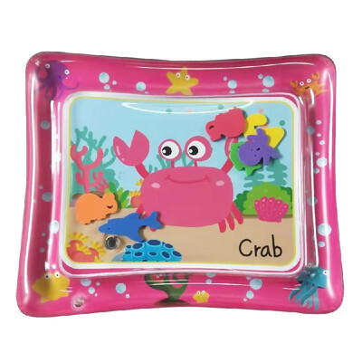 

50 60cm Baby Colorful Inflatable Water Play Mat Tummy Time Infant Fun Mat Child Development Play Center with Hand Inflator Pump
