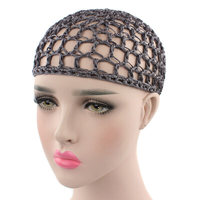 

Solid Color Mesh Crochet Hairnet Hair Protection Night Sleeping Cap For Women Hair Accessories
