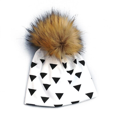 

Newborn Baby Fur Ball Hat Children Warm Cap For Girls Boys Infant Toddler Skull Beanie