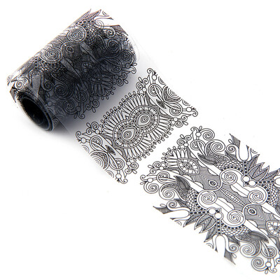 

〖Follure〗4100 CM Black Lace Starry Sky Design Nail Art Foil Stickers Transfer Decal Tips