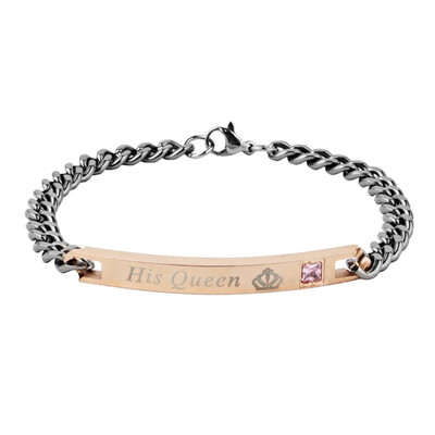 

Titanium Steel Couple Bracelets for Women Men Matching Set Jewelry Perfect Gift for Lover