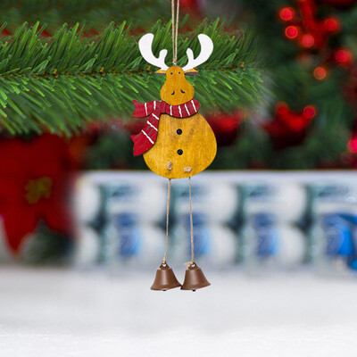 

Toponeto Christmas Wooden Decoration Tag Christmas Tree Creative Bell Pendant