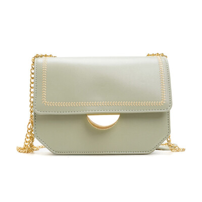 

New ribbed chain small square bag 2019 fashion Korean version of the small fragrance pu shoulder bag tide simple girlfriends handbags