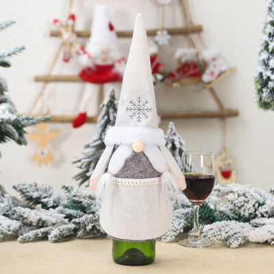 

Siaonvr Merry Christmas Santa Wine Bottle Bag Cover Xmas Festival Party Table Decor Gift