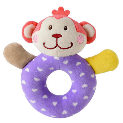 

Cartoon Animal Baby Soft Plush Appease Doll Infant Rattles Toy with BB Bell