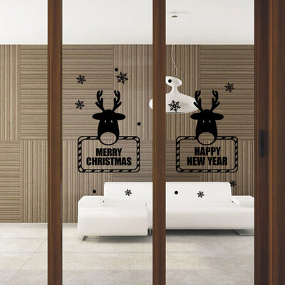 

〖Follure〗Christmas Reindeer PAG Sticker Snow Wall Decoration Home Wall Sticker