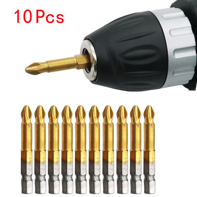 

Siaonvr Anti Slip Electric Screwdriver Bits Single Side Magnetic Hex Shank PH2 50mm