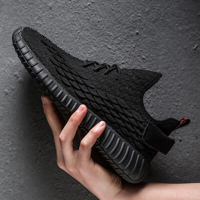 

Spring new fish scales mens shoes fly woven breathable sports coconut shoes Korean version of the tide students comfortable running shoes