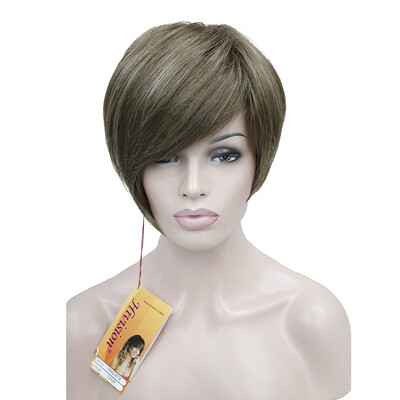 

StrongBeauty Short Soft Asymmetrical Brown Blonde Mix Wig heat freindy Full wig COLOUR CHOICES